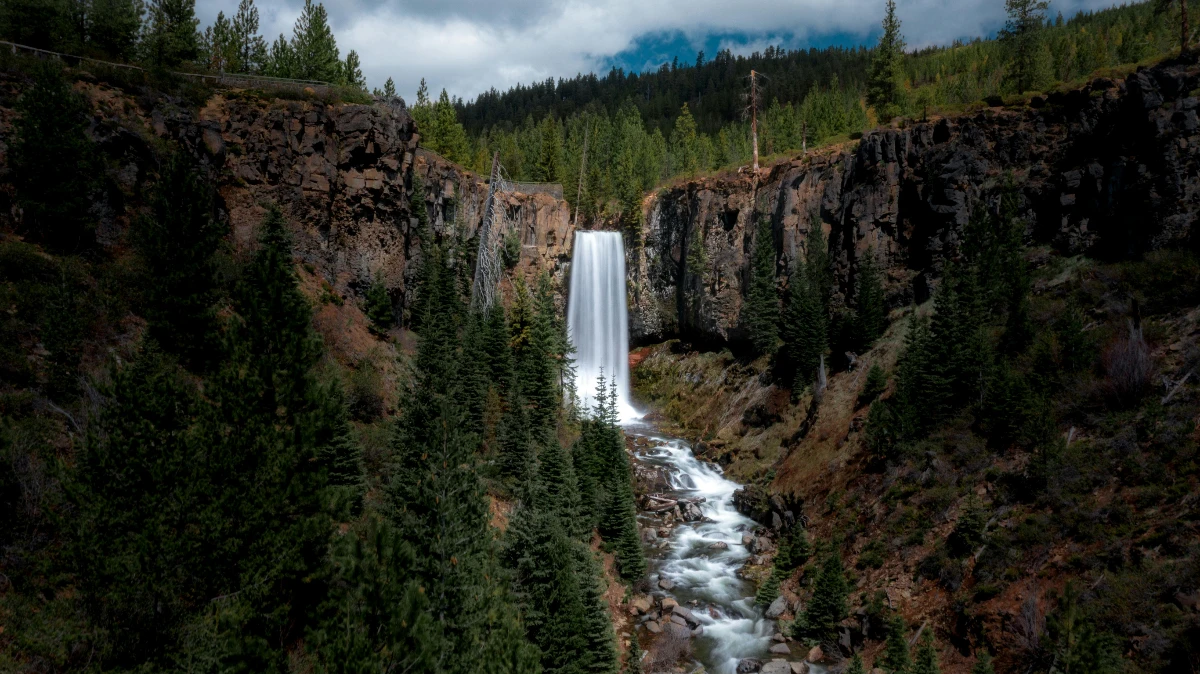 waterfall in Bend, OR